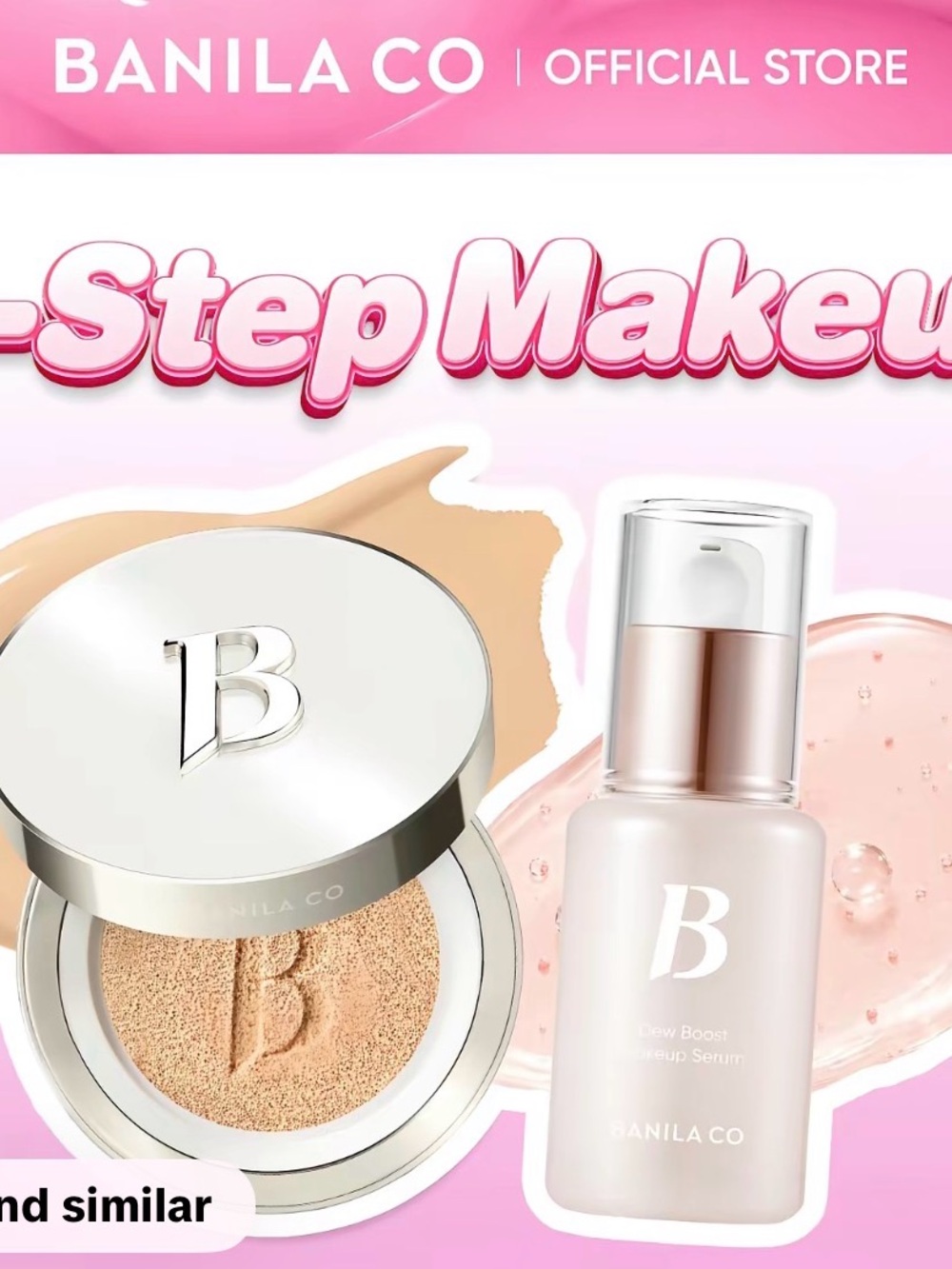 Dew Boost Makeup Serum & Cushion Foundation - Pink